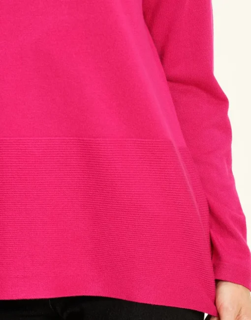 Pull tunique fuchsia