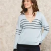 Pull V laine et cachemire