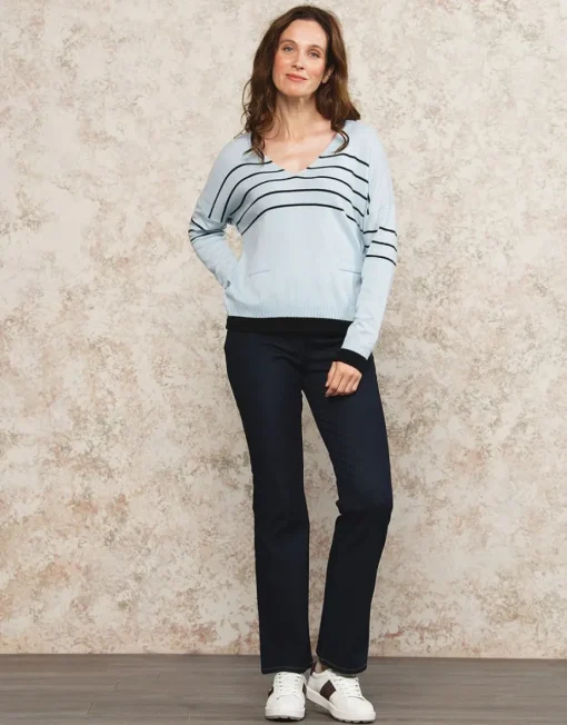 Pull V laine et cachemire