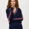 Pull V marine sport chic