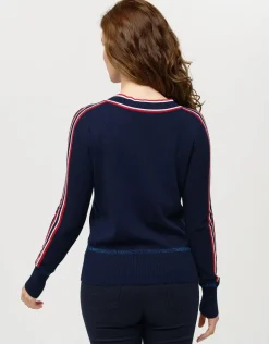 Pull V marine sport chic
