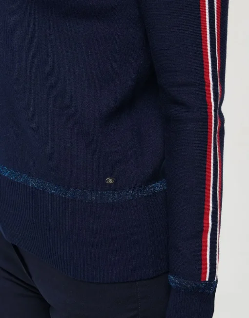 Pull V marine sport chic