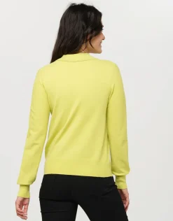 Pull vert anis col polo