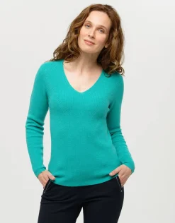 Pull vert laine cachemire