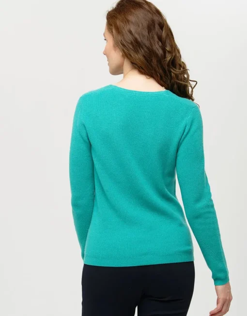 Pull vert laine cachemire
