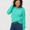 Pull vert menthe col polo