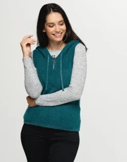 Pull vert sans manches
