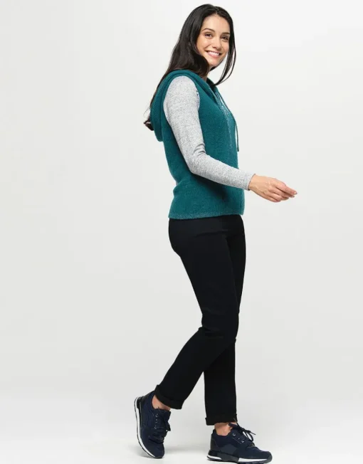 Pull vert sans manches