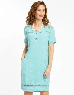 Robe 100% LIN menthe