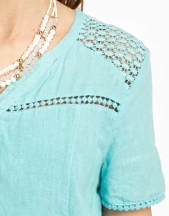 Robe 100% LIN menthe