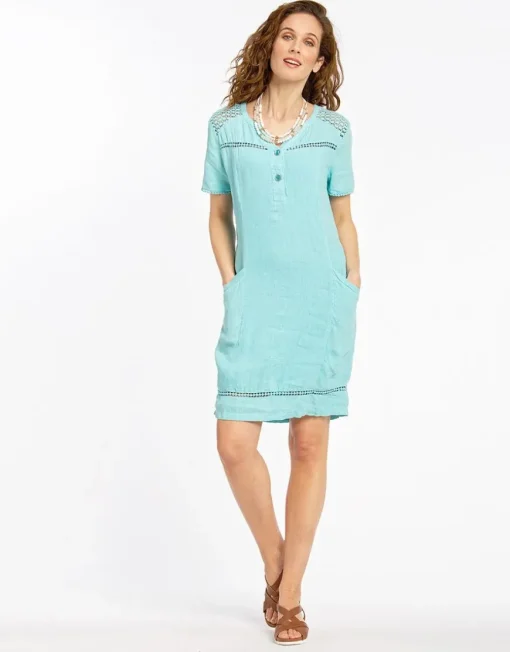 Robe 100% LIN menthe