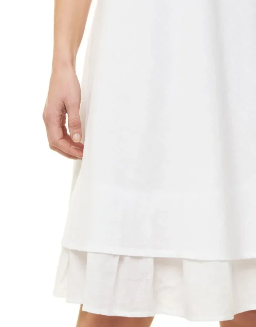 Robe ajourée blanc coton