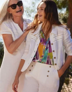 Robe ajourée blanc coton