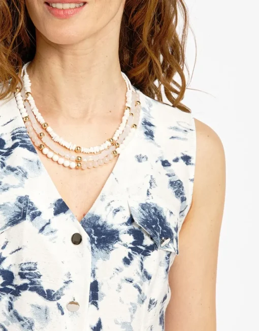 Robe blanche asymétrique