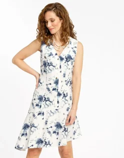 Robe blanche asymétrique