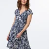 Robe bleu imprimé fleuri