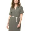 Robe chemisier vert kaki