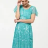 Robe chic turquoise
