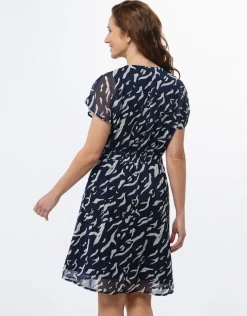 Robe chic voile marine