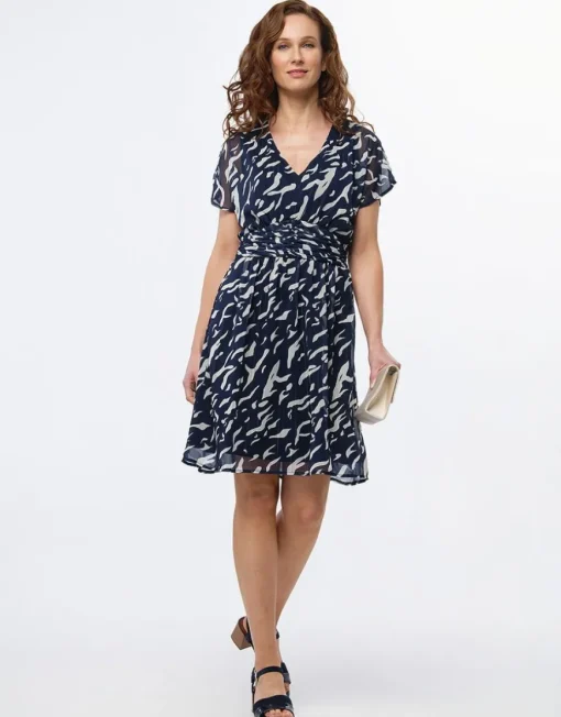 Robe chic voile marine