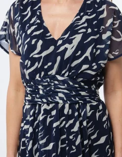 Robe chic voile marine
