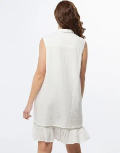 Robe coton écru