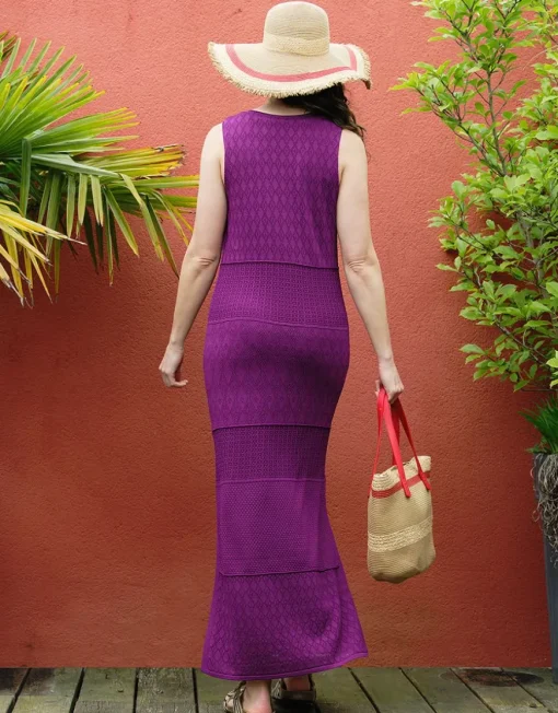 Robe crochet violet