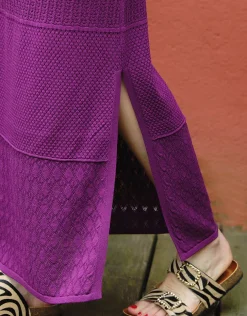 Robe crochet violet