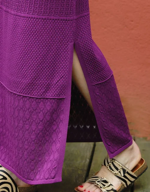 Robe crochet violet