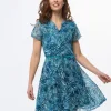 Robe dentelle bleu