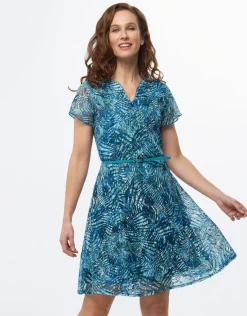 Robe dentelle bleu