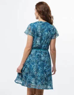 Robe dentelle bleu