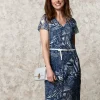 Robe dentelle marine