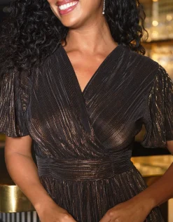 Robe drapée chic noir