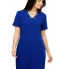 Robe droite bleu roi