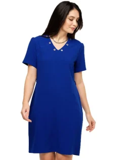Robe droite bleu roi