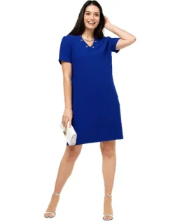 Robe droite bleu roi