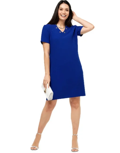 Robe droite bleu roi