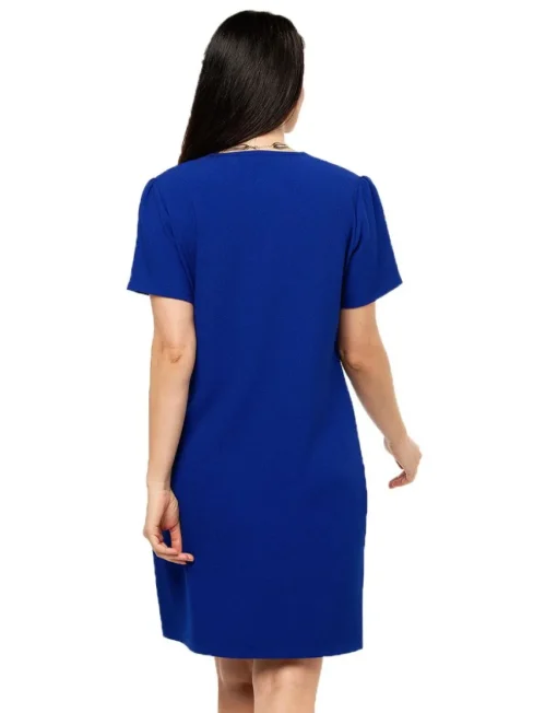 Robe droite bleu roi