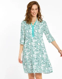 Robe habillée turquoise