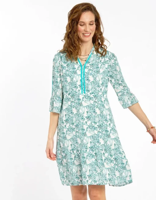 Robe habillée turquoise