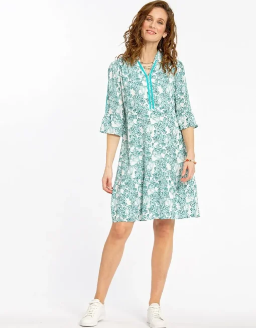 Robe habillée turquoise