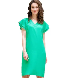 Robe habillée vert vif