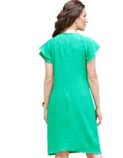 Robe habillée vert vif