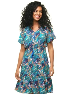 Robe imprimé bleu