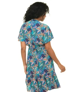 Robe imprimé bleu