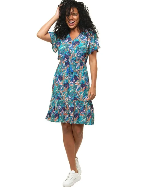 Robe imprimé bleu