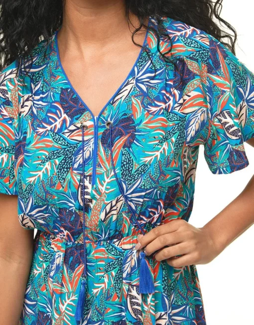 Robe imprimé bleu