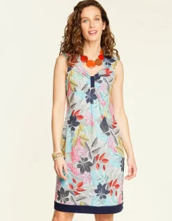 Robe imprimé bleu rose