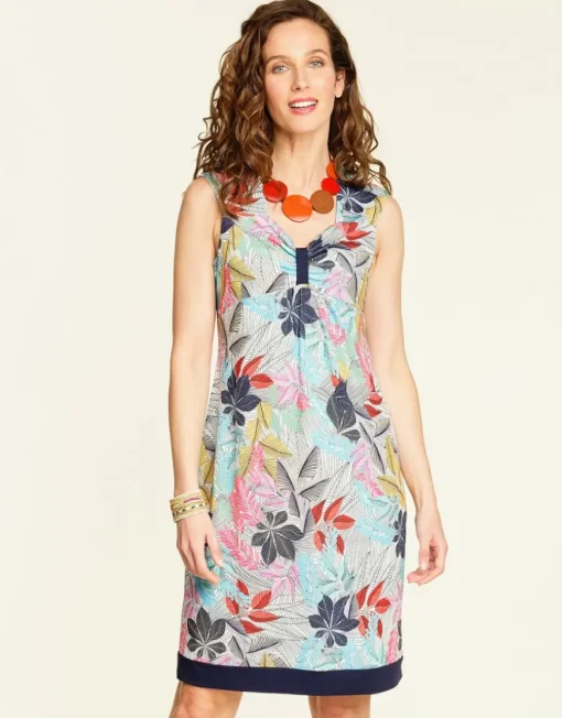 Robe imprimé bleu rose